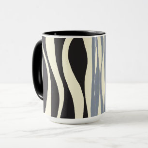 Ebb and Flow in Black, Gray and Cream  Mug