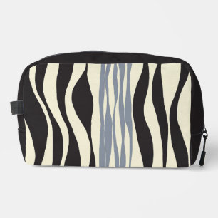 Ebb and Flow in Black, Grey and Cream Dopp Kit
