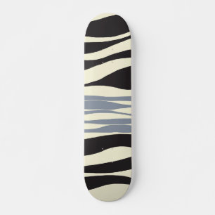 Ebb and Flow in Black, Grey and Cream  Skateboard