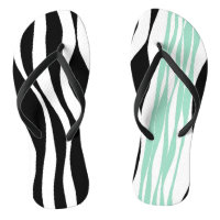 Ebb and Flow - Mint Green, White and Black