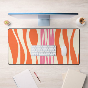 Ebb and Flow - Pink, Orange, and Cream  Desk Mat