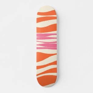 Ebb and Flow - Pink, Orange, and Cream  Skateboard