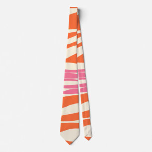 Ebb and Flow - Pink, Orange, and Cream Tie