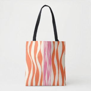 Ebb and Flow - Pink, Orange, and Cream  Tote Bag