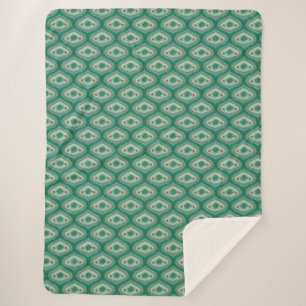 Ebb and Flow Turquoise Sherpa Blanket
