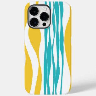 Ebb and Flow - Turquoise & Yellow Case-Mate iPhone 14 Pro Max Case