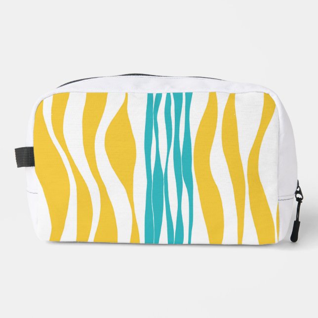 Ebb and Flow - Turquoise & Yellow Dopp Kit (Front)