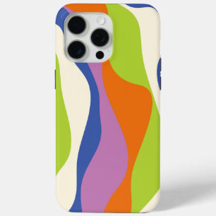 Ebb & Flow 4 Blue, Orange, Purple, Green & Cream iPhone 15 Pro Max Case