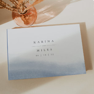 Ebb Tide Coastal Watercolor Wedding Guest Book