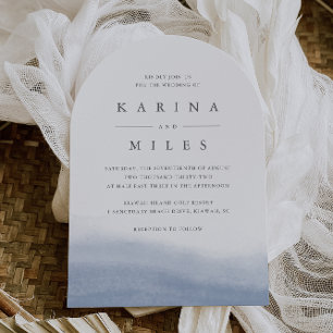 Ebb Tide Coastal Watercolor Wedding Invitation