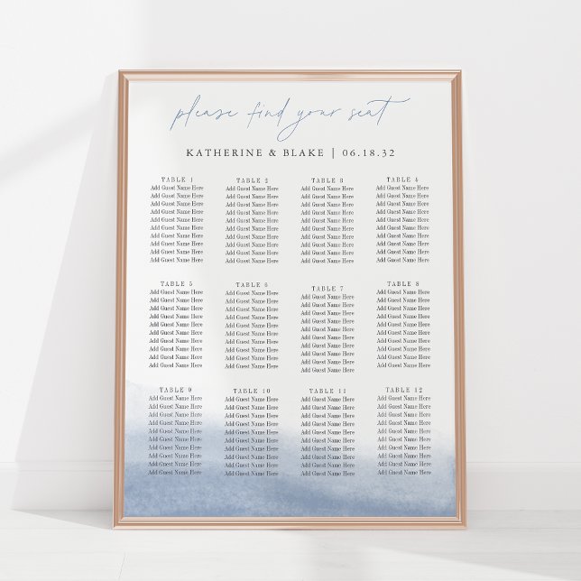 Ebb Tide Seating Chart - Up to 12 Tables (Creator Uploaded)