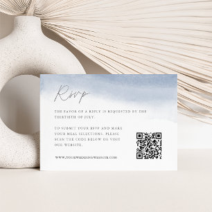 Ebb Tide Wedding QR Code RSVP Card