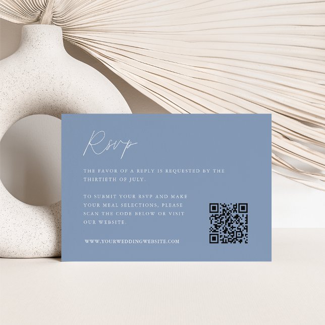 Ebb Tide Wedding QR Code RSVP Card (Creator Uploaded)