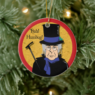 Ebenezer Scrooge Bah! Humbug! Ceramic Ornament