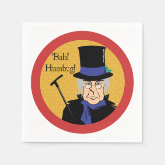 Ebenezer Scrooge Bah! Humbug! Napkin