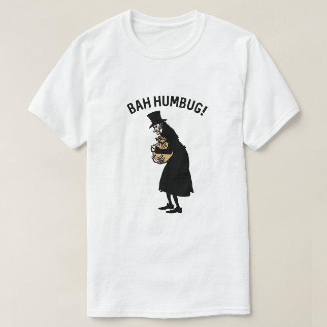 Ebenezer Scrooge Bah Humbug ShirtRetro Christmas  T-Shirt (Design Front)