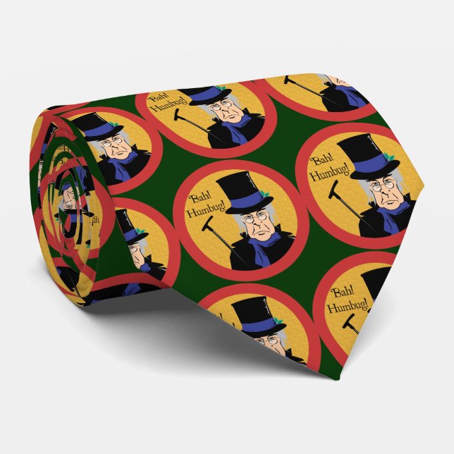 Ebenezer Scrooge Bah! Humbug! Tie (Rolled)