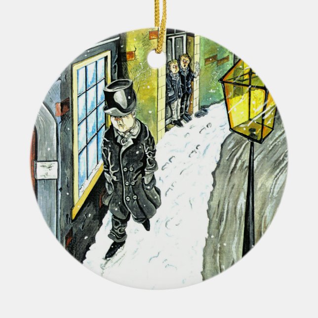 Ebenezer Scrooge Ceramic Ornament (Front)