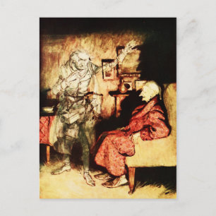 Ebenezer Scrooge Christmas Carol Vintage Postcard