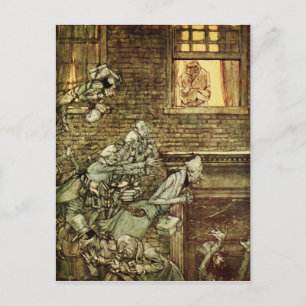 Ebenezer Scrooge Dickens Christmas Carol Vintage Postcard