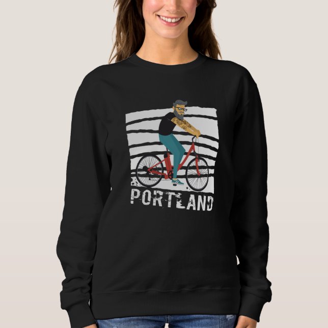 Ebike Cycling Scooters Portland Ebike Cyclist Sweatshirt (Front)