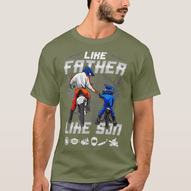 EBike Father and Son Motocross Biking Plus Size T-Shirt (Front)