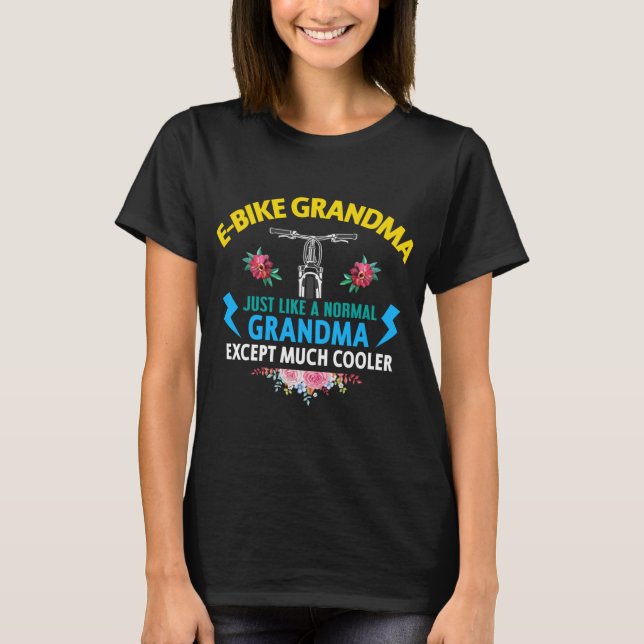Ebike Grandma Funny E-Bike T-Shirt (Front)