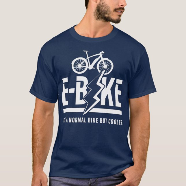 EBike Rider Bicycle Electric Cyclist T-Shirt (Front)