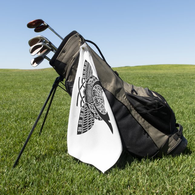 Ebira helmet golf towel (Green)