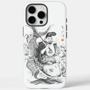 Ebisu - God of Fishing & Commerce (ink painting) iPhone 16 Pro Max Case