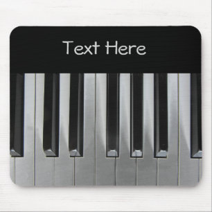Ebony and Ivory Custom Text Mouse Pad