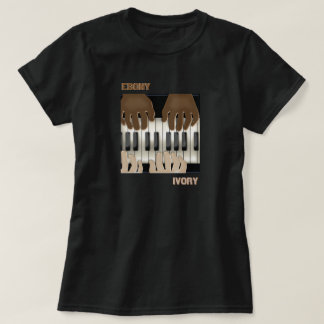 Ebony and Ivory - Duelling Keyboards T-Shirt