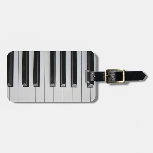 Ebony and Ivory Luggage Tag (Front Horizontal)