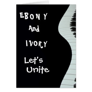 Ebony and Ivory Music Card