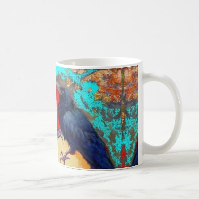 Ebony Crow and Egg by Sharles Coffee Mug (Right)