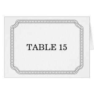 Ebony Encircled Ticket Table Number Card