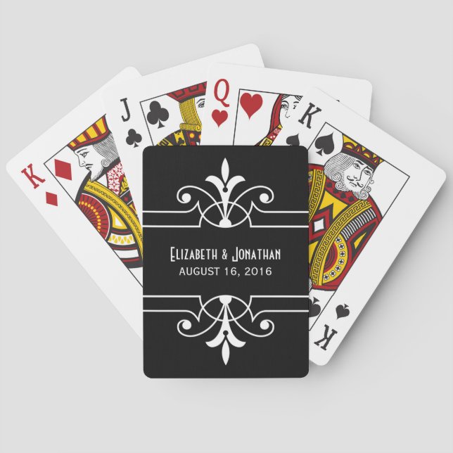 Ebony Fancy Ornamental Playing Cards (Back)