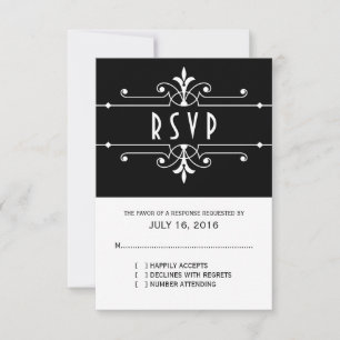 Ebony Fancy Ornamental Response Card