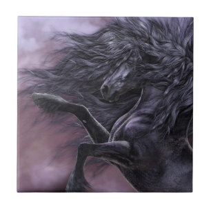 Ebony Fire Art Tile