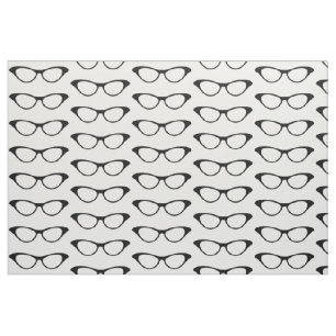 Ebony Girly Geek Glasses Fabric