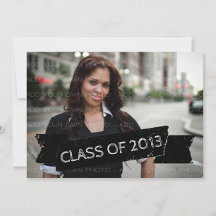 Ebony Grunge Banner 2013 Grad Invitation