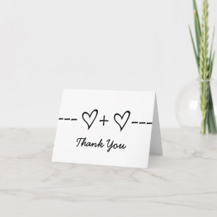 Ebony Heart Equation Thank You Card