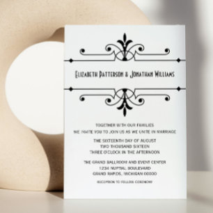 Ebony v2 Fancy Ornamental Wedding Invite