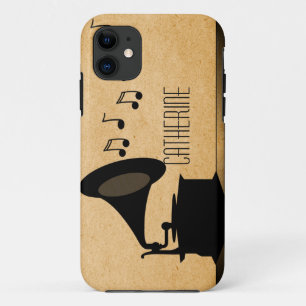 Ebony Vintage Gramophone BT ID iPhone 5 Case