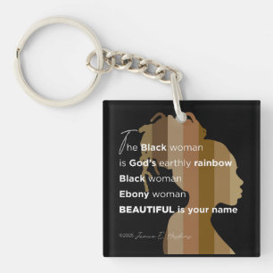 Ebony woman, key chain