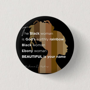 Ebony woman, Tote Bag 3 Cm Round Badge