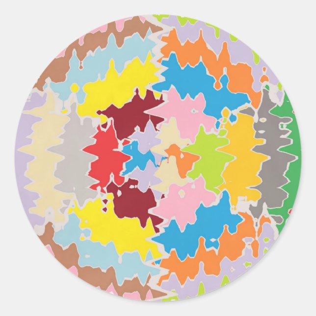 EBR Rainbow Colours:  Energy Balance Classic Round Sticker (Front)