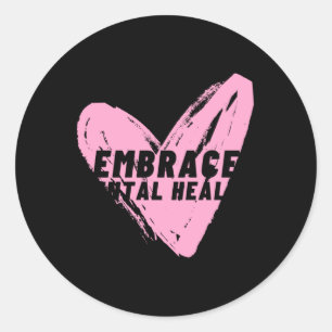 Ebrace Mental Health Pink Heart Sticker 