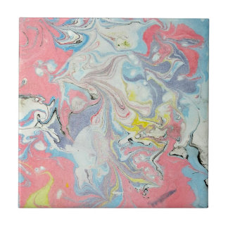 Ebru Art Pastel Abstract Ceramic Tile