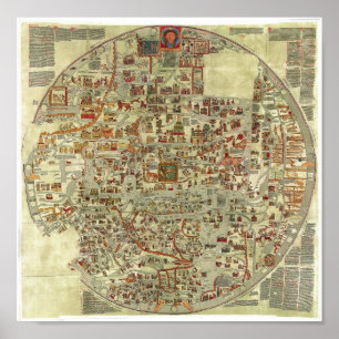 Ebstorf Map (13th century) Poster